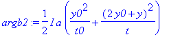 argb2 := 1/2*I*a*(y0^2/t0+(2*y0+y)^2/t)