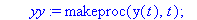 newton := proc (F) global x, y, z, r, v, a, xx, yy, zz, rf, vf, af, sol, sys; r := linalg:-vector([x(t), y(t), z(t)]); v := map(diff,r,t); a := map(diff,v,t); sys := equate(m*a,F); sol := dsolve(sys,{x...