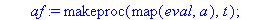 newton := proc (F) global x, y, z, r, v, a, xx, yy, zz, rf, vf, af, sol, sys; r := linalg:-vector([x(t), y(t), z(t)]); v := map(diff,r,t); a := map(diff,v,t); sys := equate(m*a,F); sol := dsolve(sys,{x...