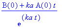 (B(0)+ka*A(0)*t)/exp(ka*t)