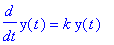 diff(y(t),t) = k*y(t)