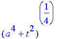 safe3 := 1/(a^4+t^2)^(1/4)*((Heaviside(x+x0)-Heaviside(x-x0))^2*(2*exp(-a^2*(x^2+6*x*x0+10*x0^2)/(a^4+t^2))*cos(1/2*(2*a^4*k*x+8*a^4*k*x0+a^4*k^2*t+x^2*t+8*t*x*x0+16*t*x0^2+2*k*t^2*x+8*k*t^2*x0+k^2*t^3...