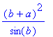 (b+a)^2/sin(b)