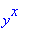 y^x