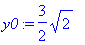 y0 := 3/2*sqrt(2)