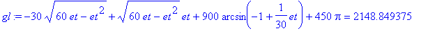gl := -30*sqrt(60*et-et^2)+sqrt(60*et-et^2)*et+900*...