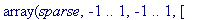 ARRAY(sparse,[-1 .. 1, -1 .. 1],[(-1, -1) = 0, (-1,...