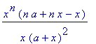 x^n*(n*a+n*x-x)/(x*(a+x)^2)