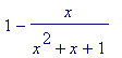 1-x/(x^2+x+1)
