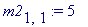 m2[1,1] := 5