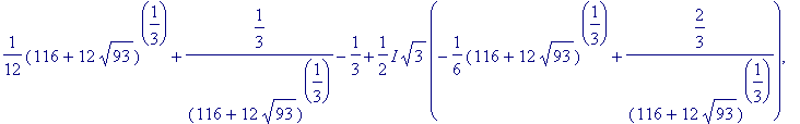 -1/6*(116+12*sqrt(93))^(1/3)-2/3*1/((116+12*sqrt(93...