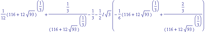 -1/6*(116+12*sqrt(93))^(1/3)-2/3*1/((116+12*sqrt(93...