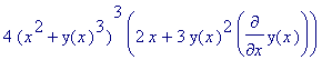 4*(x^2+y(x)^3)^3*(2*x+3*y(x)^2*diff(y(x),x))