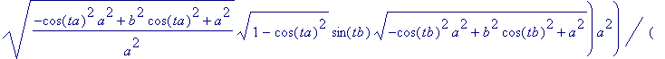 (-EllipticE(cos(tb),sqrt(-(-a^2+b^2)/(a^2)))*sqrt((...
