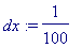 dx := 1/100