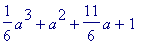 1/6*a^3+a^2+11/6*a+1