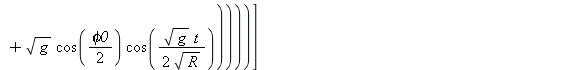 Typesetting:-mprintslash([`assign`(koord, [x = `*`(R, `*`(`+`(`*`(2, `*`(arccos(`/`(`*`(`+`(`-`(`*`(`/`(1, 2), `*`(omega0, `*`(`^`(`+`(2, `-`(`*`(2, `*`(cos(phi0))))), `/`(1, 2)), `*`(`^`(R, `/`(1, 2)...