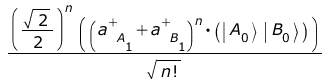 Typesetting:-mprintslash([`/`(`*`(`^`(`+`(`*`(`/`(1, 2), `*`(`^`(2, `/`(1, 2))))), n), `*`(Physics:-`.`(Physics:-`^`(`+`(`#msup(mi(