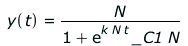 y(t) = `/`(`*`(N), `*`(`+`(1, `*`(exp(`*`(k, `*`(N, `*`(t)))), `*`(_C1, `*`(N))))))